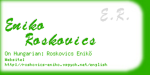 eniko roskovics business card